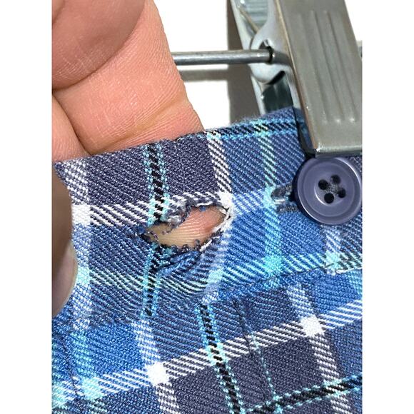 Blue Plaid Women's Skirt - Picture 4 of 7